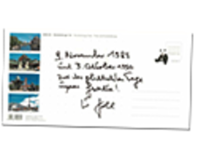 Postkarte von Helmut Kohl