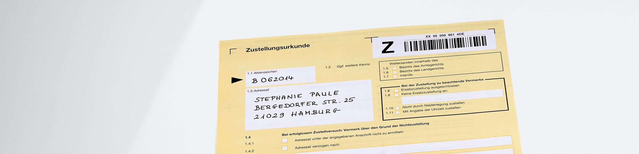 Postzustellungsauftrag