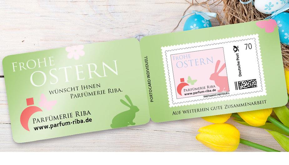 Briefmarke als Ostergeschenk PORTOCARD