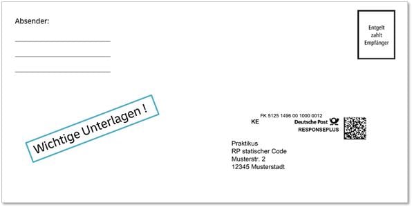 Sendung statischer Code Sendung statischer Code