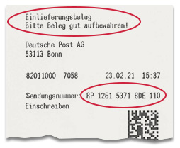 Deutsche Post | Brief | Sendungsstatus